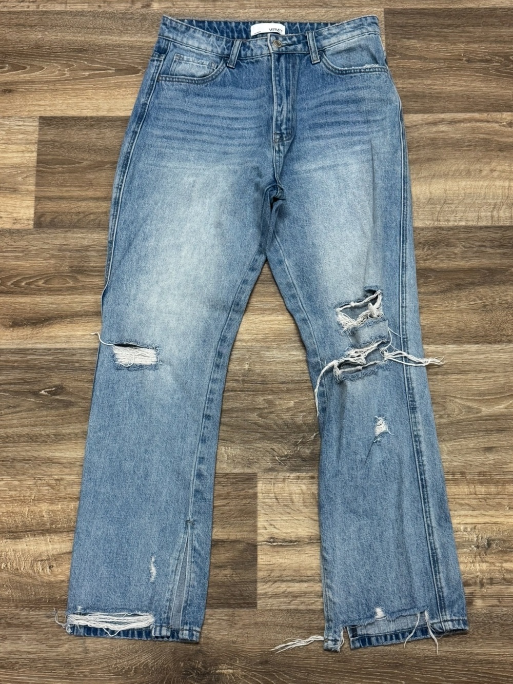 Vervet Distressed Split Hem Straight Jeans Women’s 28